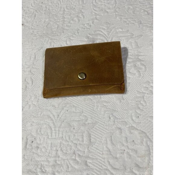 Leather‎ Tan Leather Card Holder New - Picture 1 of 5
